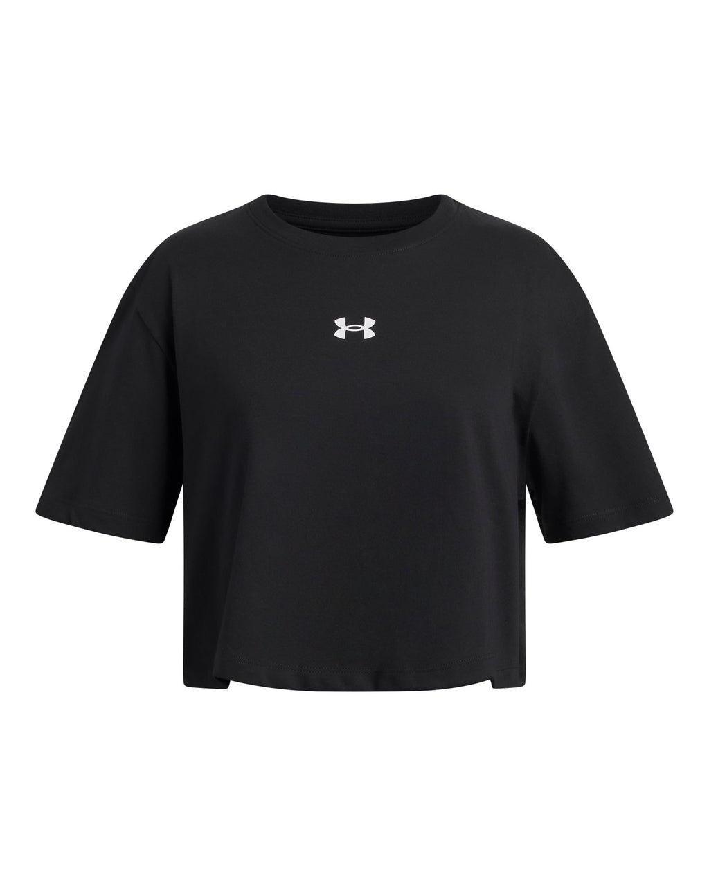 UA Rival Girls' Boxy Crop Short Sleeve - Black