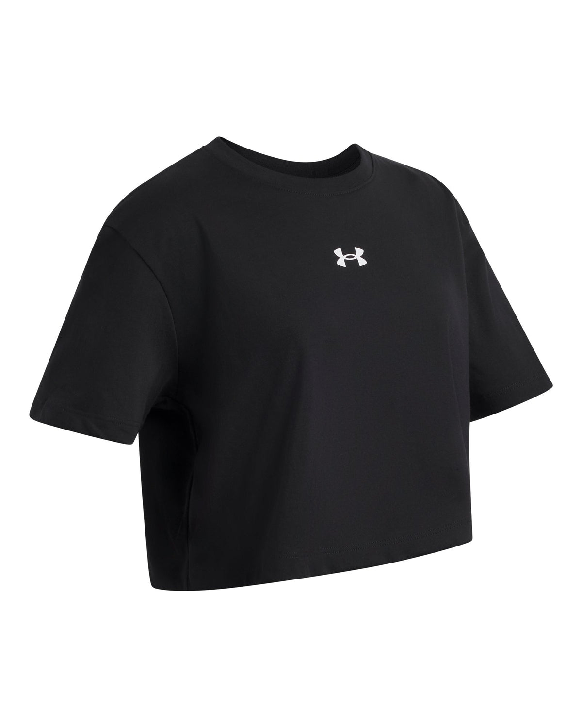 UA Rival Girls' Boxy Crop Short Sleeve - Black