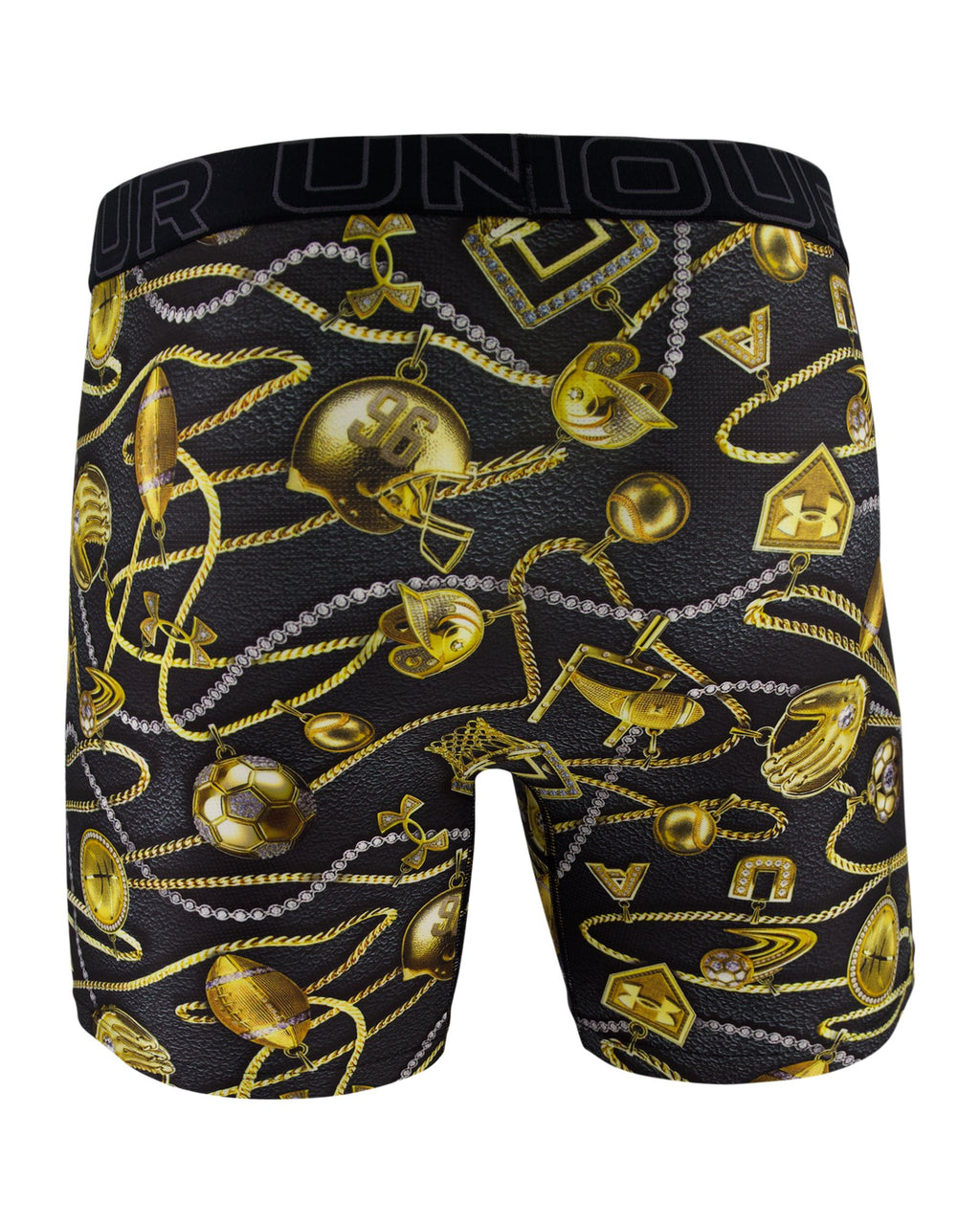 UA Performance Tech Mesh Graphic Men's 6" Boxerjock® - Black