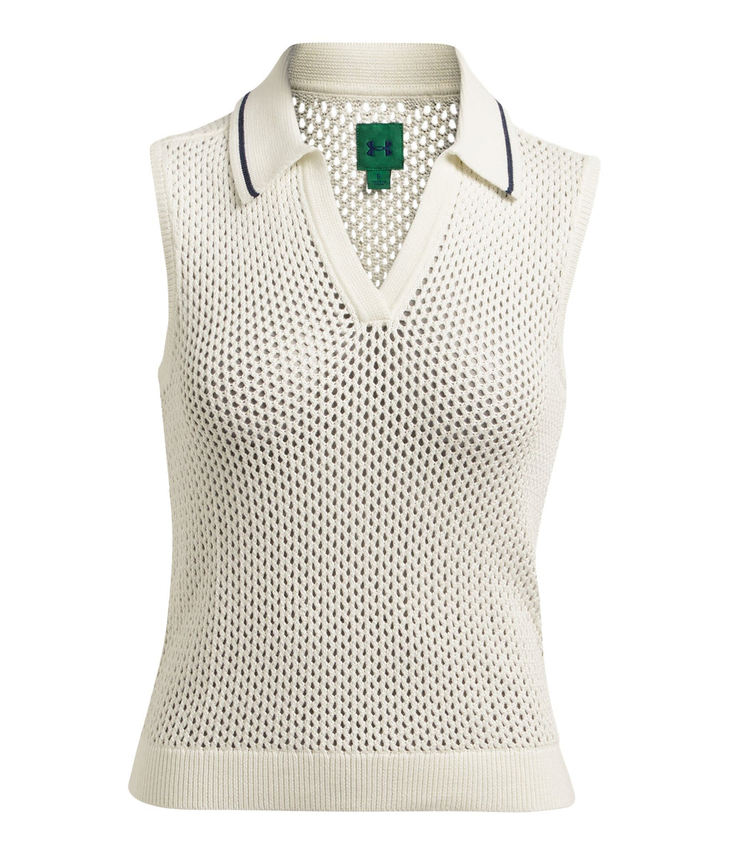 UA Premier Sleeveless Sweater Women's Polo - White