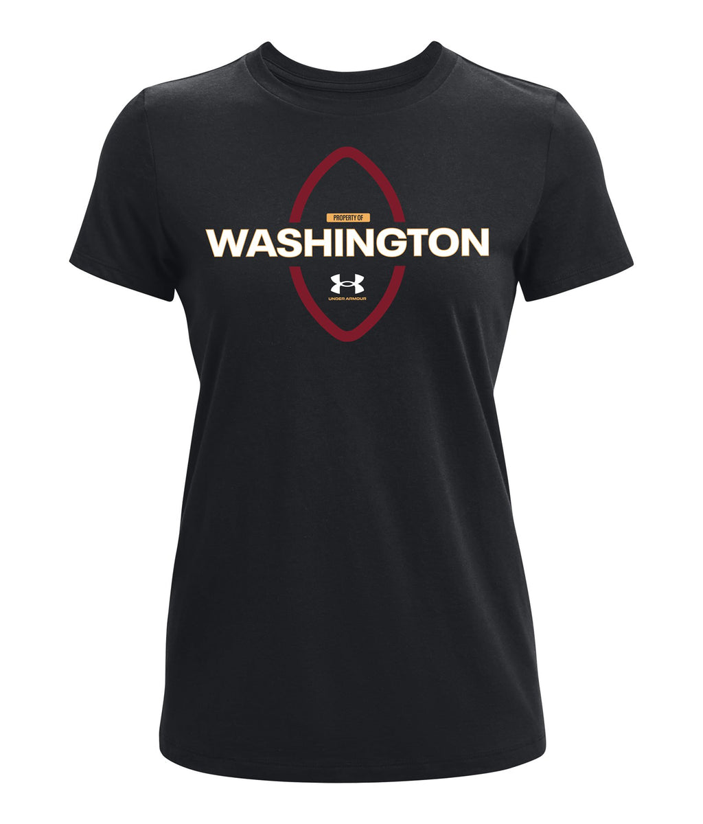 UA Washington Football Women's Short Sleeve - Black