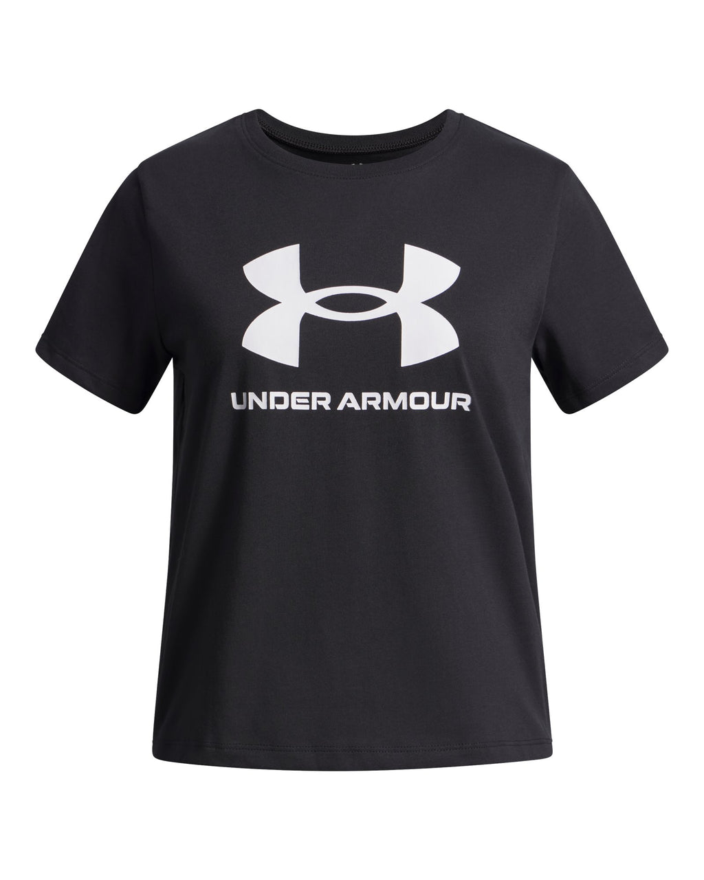 UA Big Logo Girls' Short Sleeve - Blue