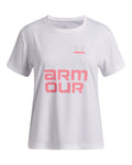 UA Tech™ Split Wordmark Girls' Short Sleeve - White
