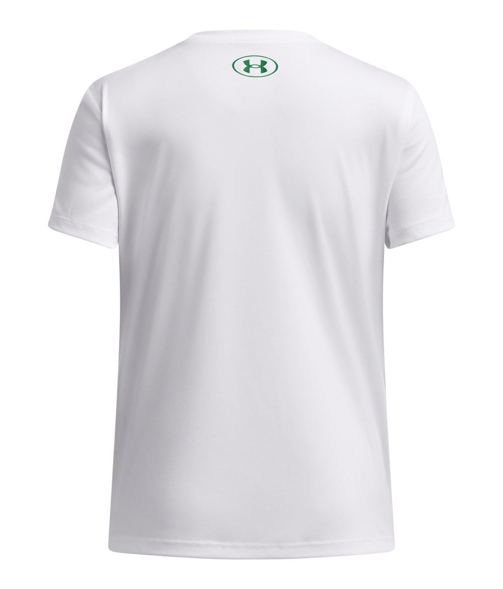 UA Tech™ Wordmark Girls' Short Sleeve - White