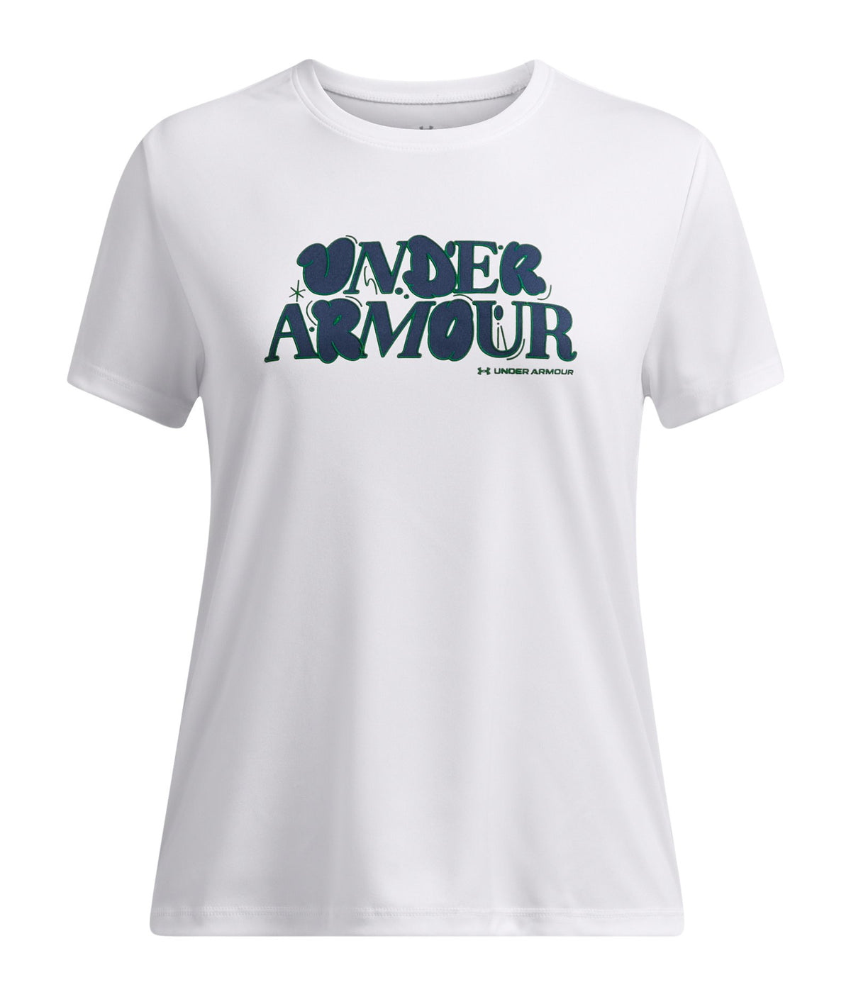 UA Tech™ Wordmark Girls' Short Sleeve - White
