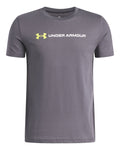 UA Logo Wordmark Boys' Short Sleeve - Gray