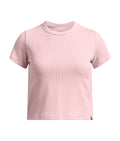 UA Rival Rib Girls' Short Sleeve - Pink