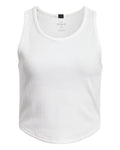 UA Rival Rib Girls' Tank - White