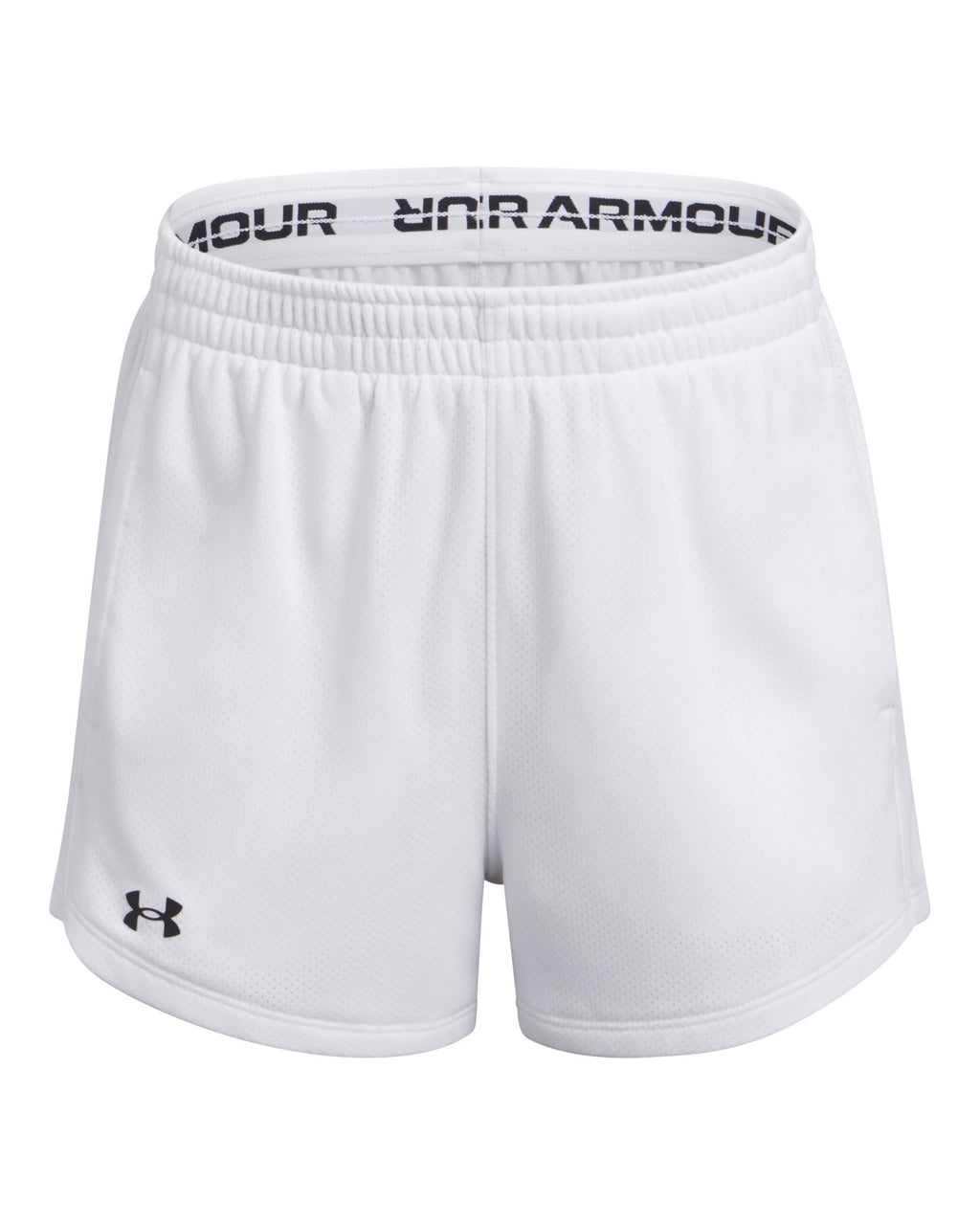 UA Tech™ Mesh Play Up Girls' Shorts - White