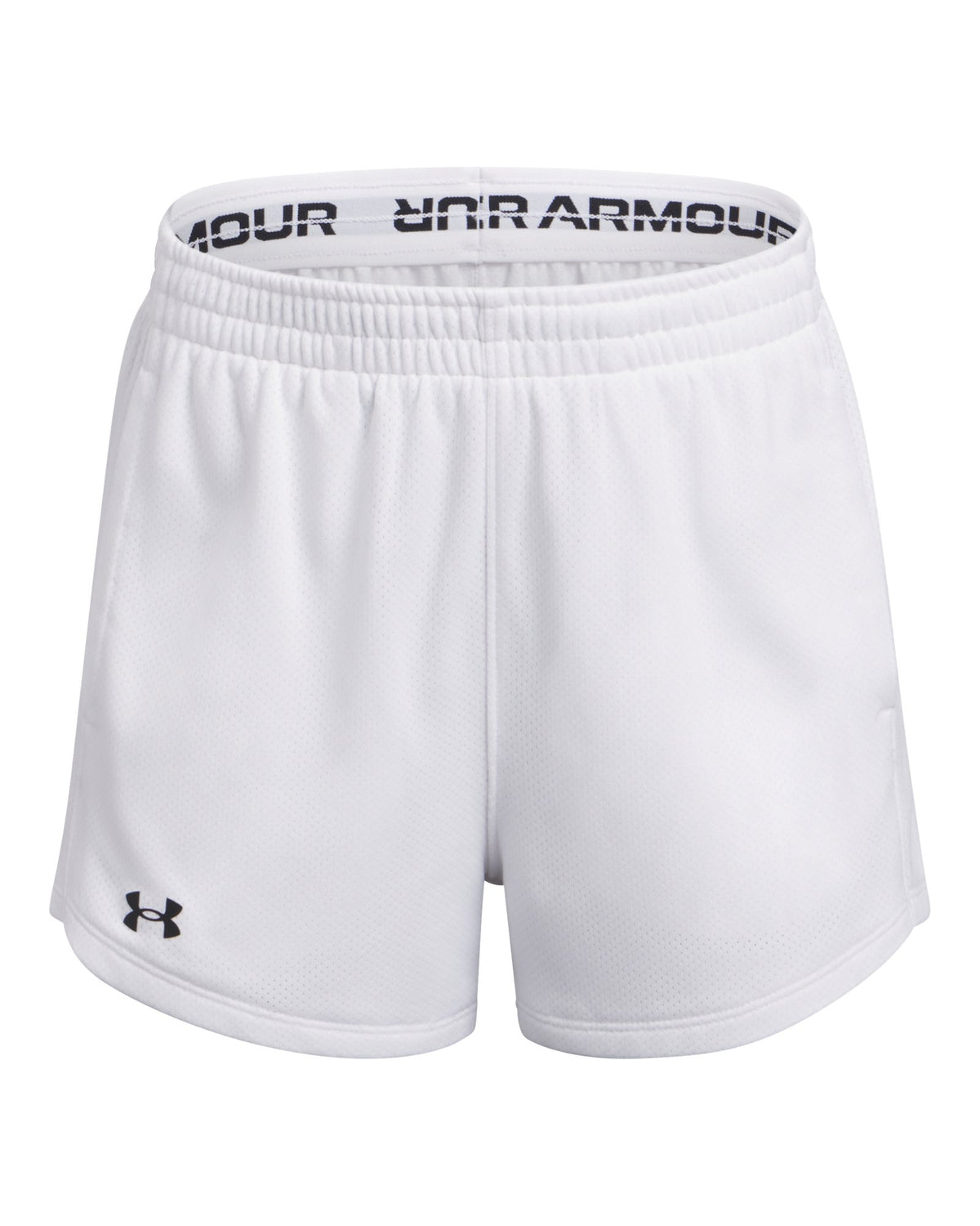 UA Tech™ Mesh Play Up Girls' Shorts - White