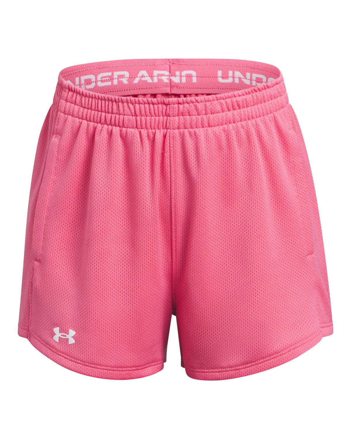 UA Tech™ Mesh Play Up Girls' Shorts - Pink