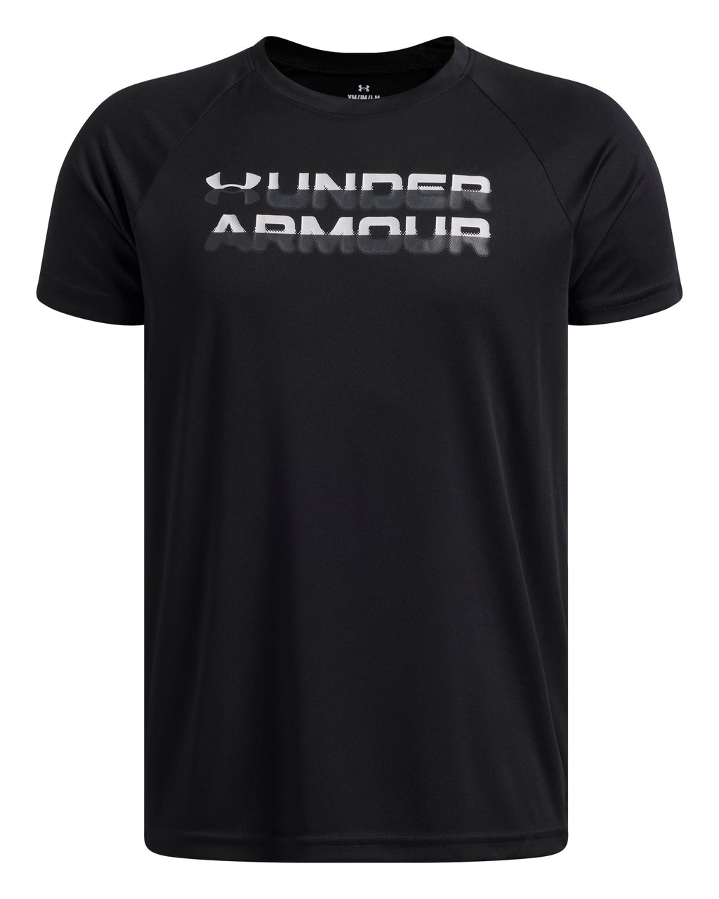 UA Tech™ Split Logo Boys' Short Sleeve - Black