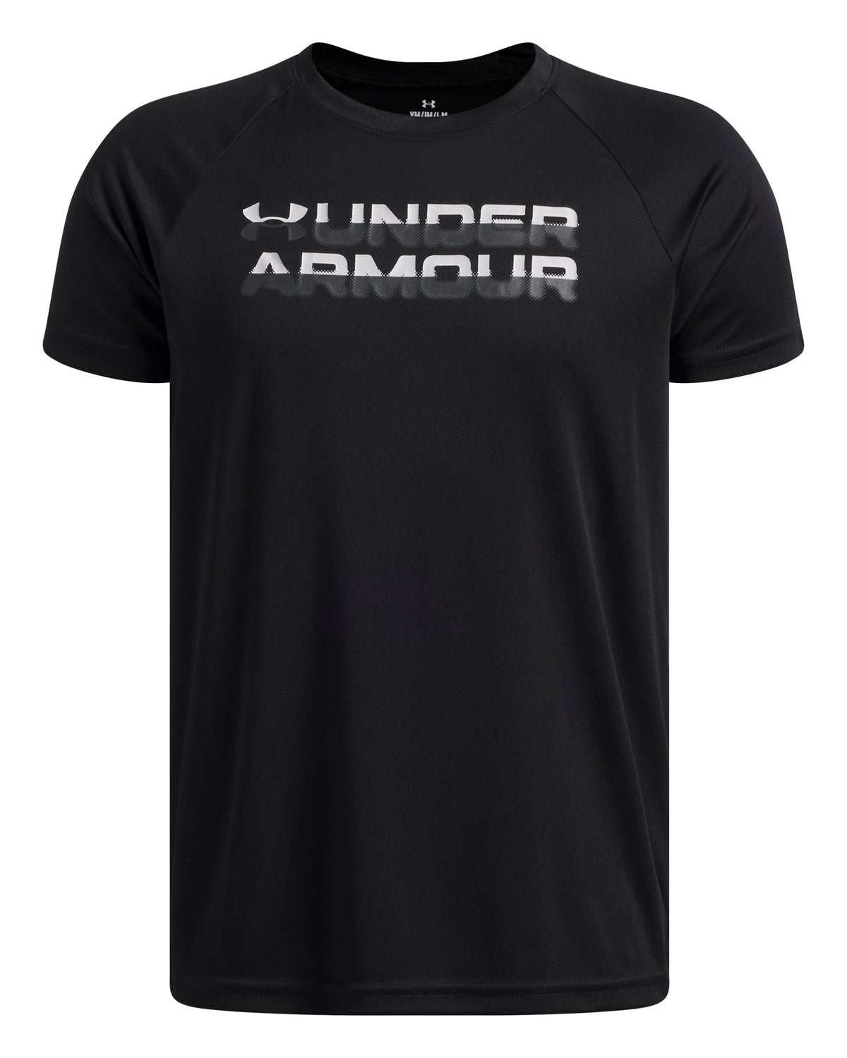 UA Tech™ Split Logo Boys' Short Sleeve - Black
