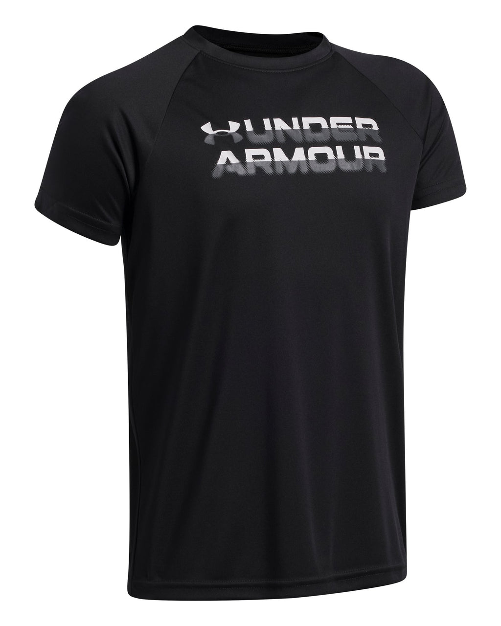 UA Tech™ Split Logo Boys' Short Sleeve - Black