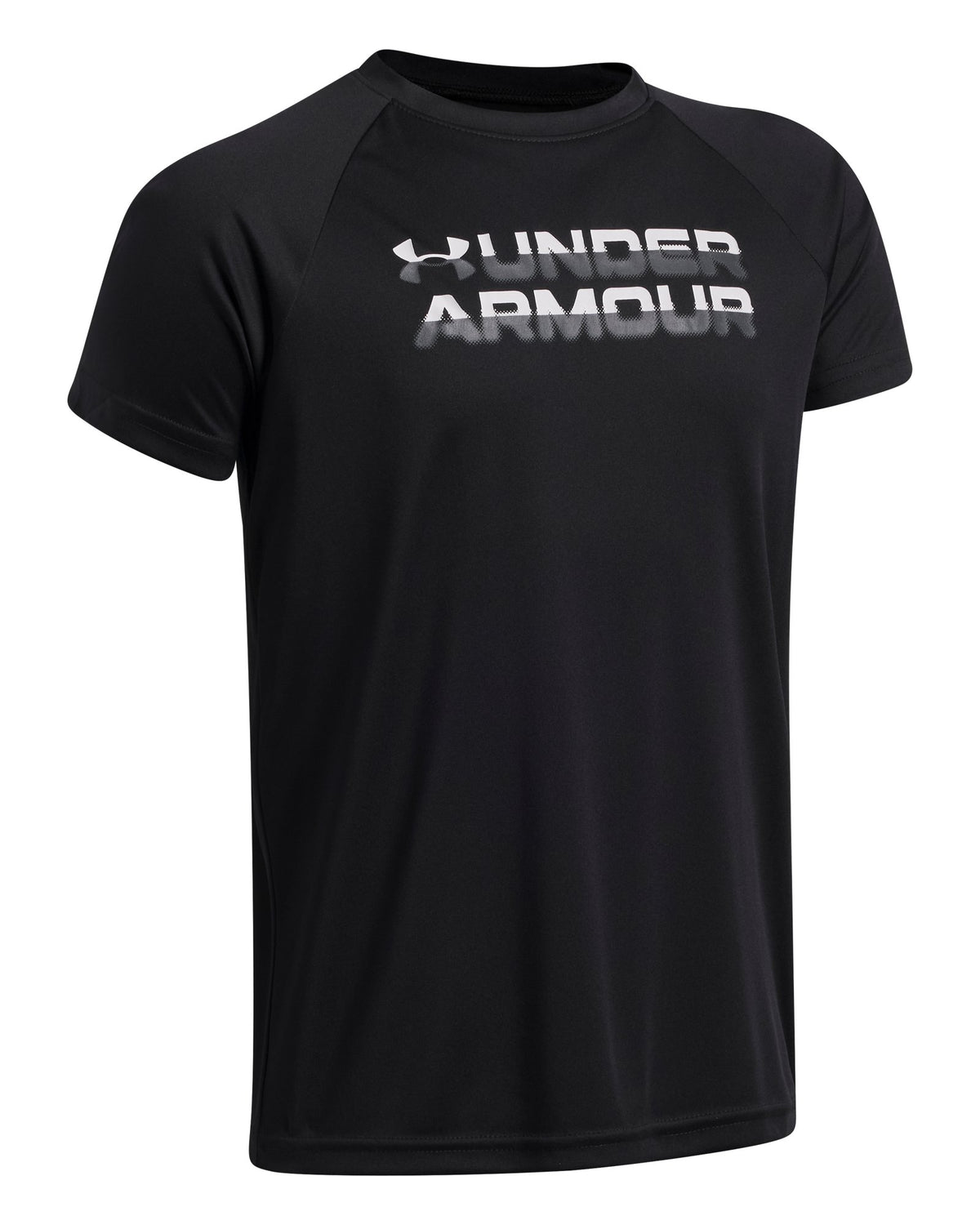 UA Tech™ Split Logo Boys' Short Sleeve - Black