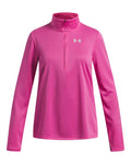 UA Velocity Girls' ½ Zip - Pink