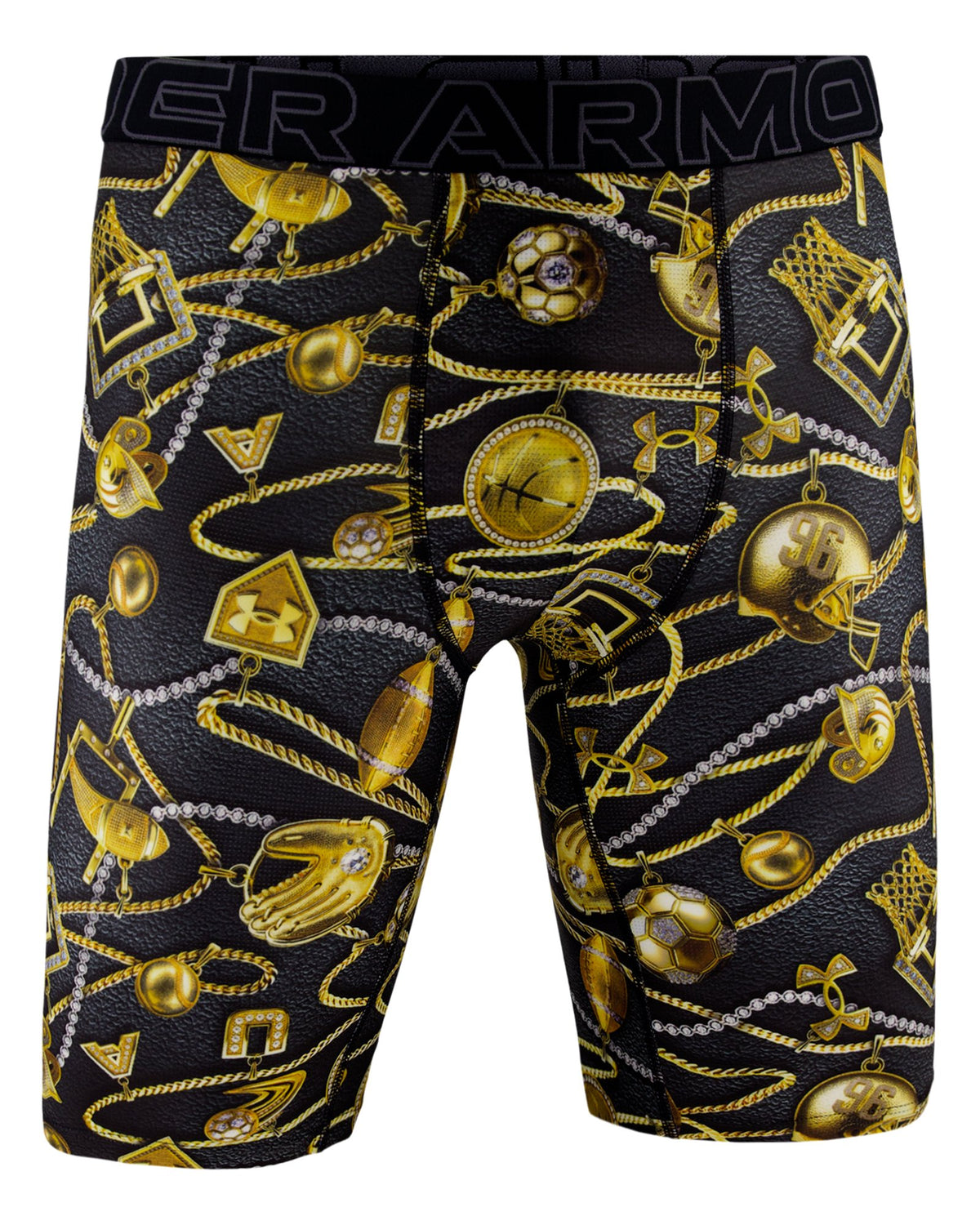 UA Performance Tech Mesh Graphic Men's 9" Boxerjock® - Black