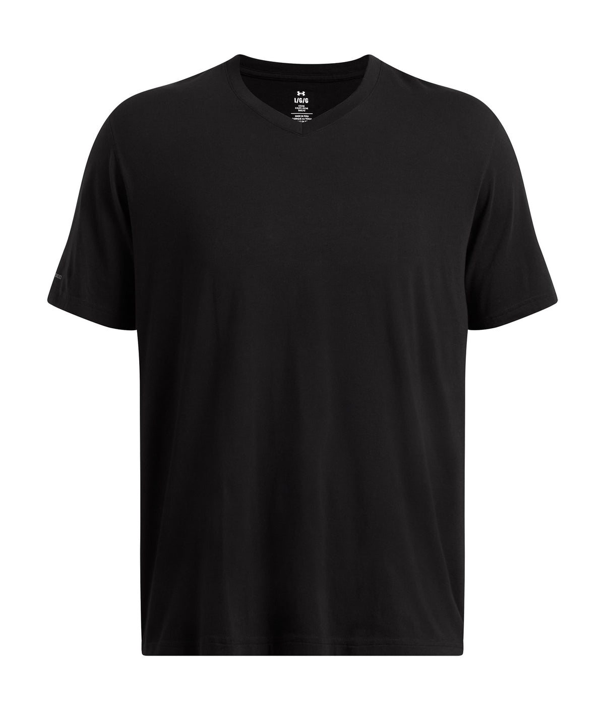 UA Icon Charged Cotton® Men's V-neck Short Sleeve - Black