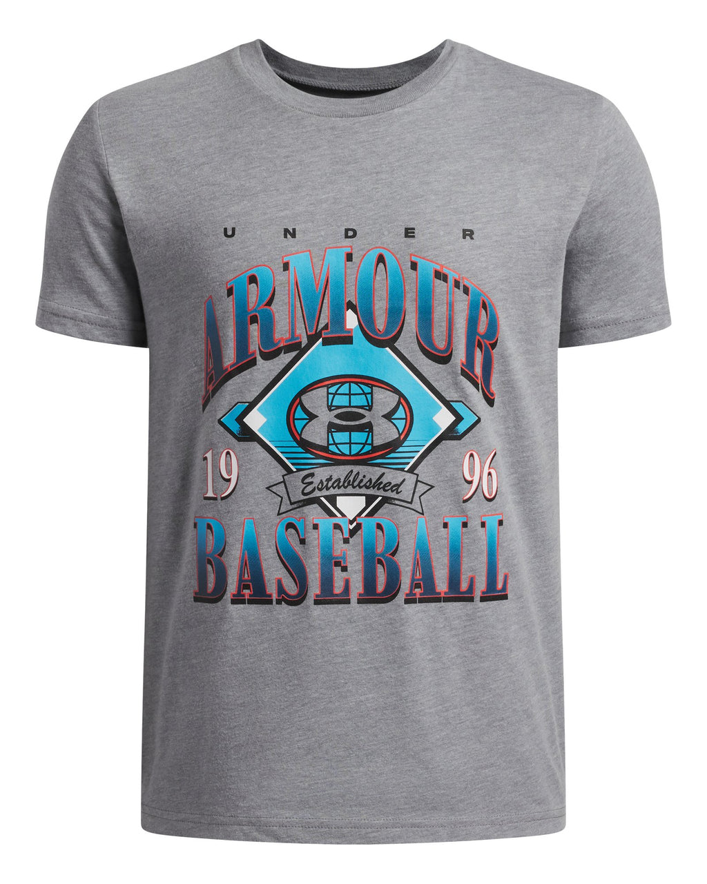 UA Baseball Icon Boys' Short Sleeve - Gray