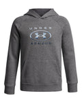 UA Rival Fleece Chrome Logo Boys' Hoodie - Gray