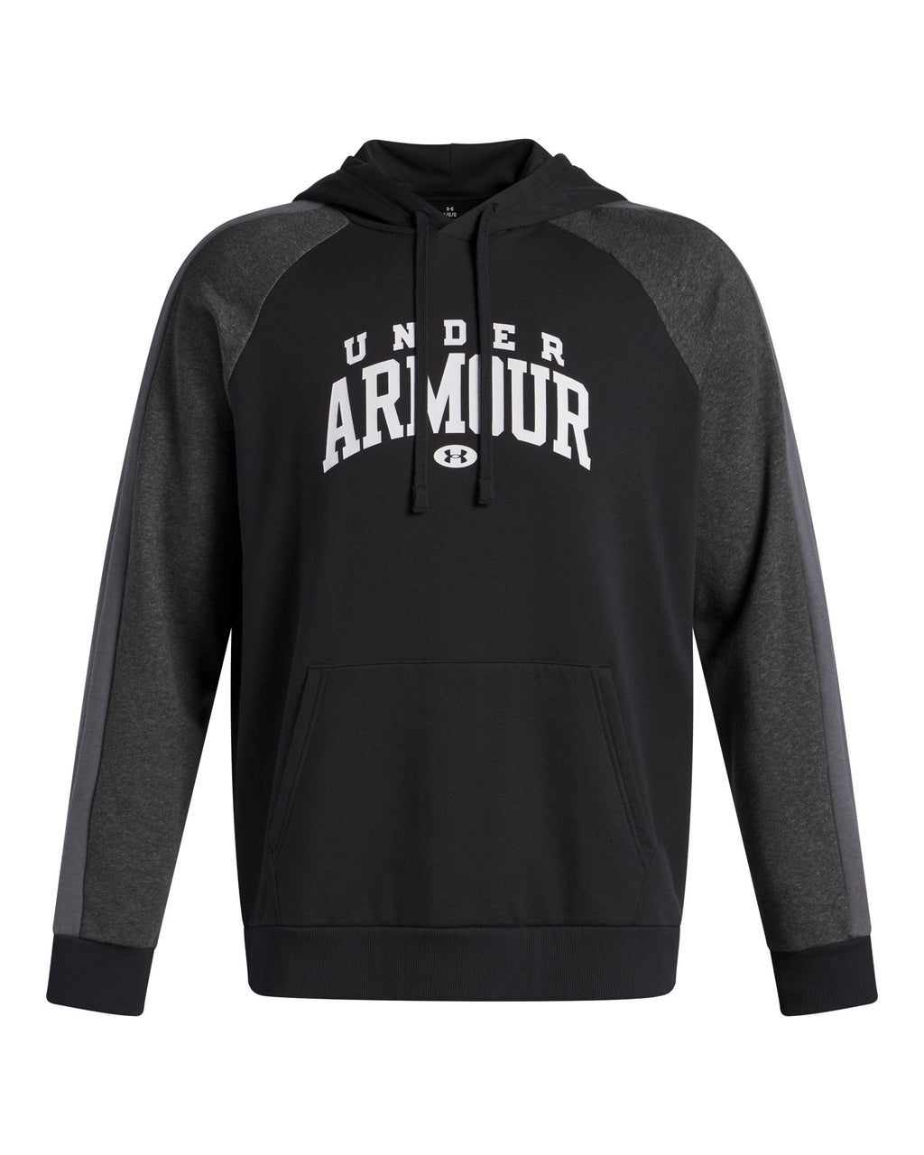 UA Rival Fleece Colorblock Men's Hoodie - Black