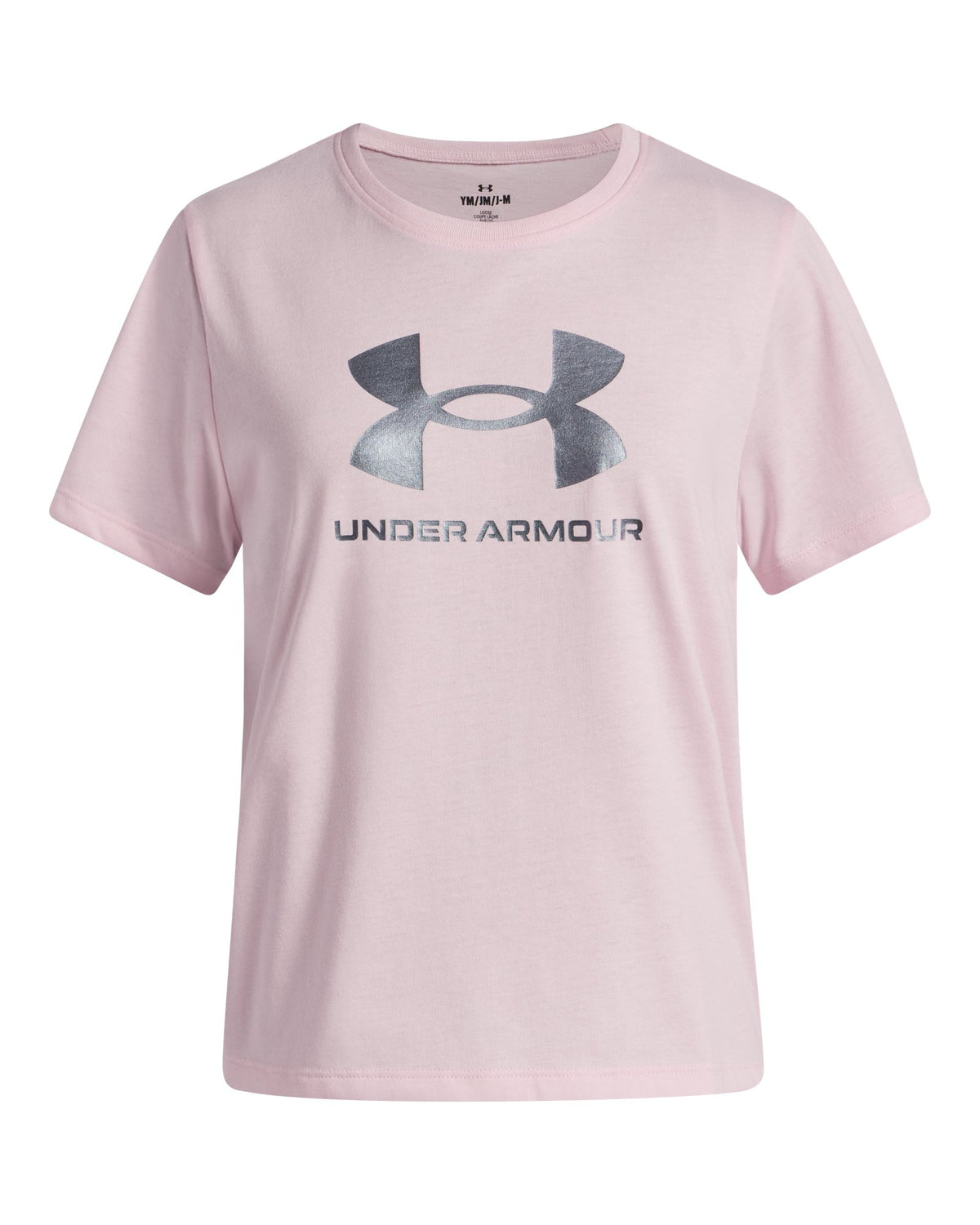 UA Rival Shimmer Girls' Short Sleeve - Pink