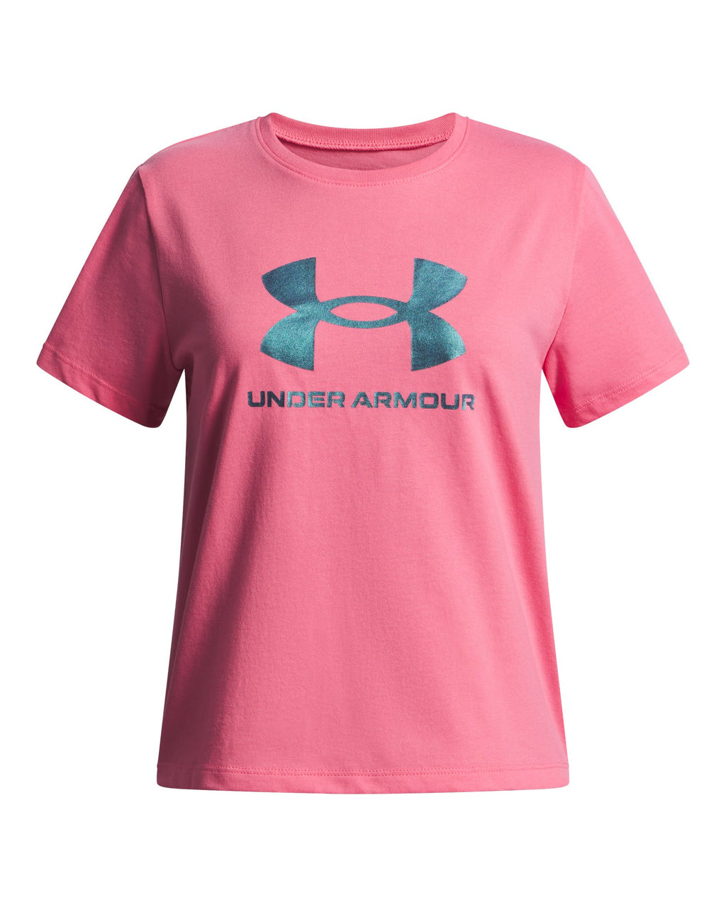 UA Rival Shimmer Girls' Short Sleeve - Pink