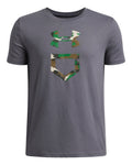 UA Baseball Camo Plate Boys' Short Sleeve - Gray