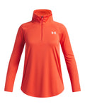 UA Tech™ Wordmark Girls' ½ Zip - Red