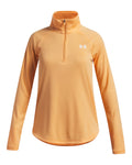 UA Tech™ Wordmark Girls' ½ Zip - Orange