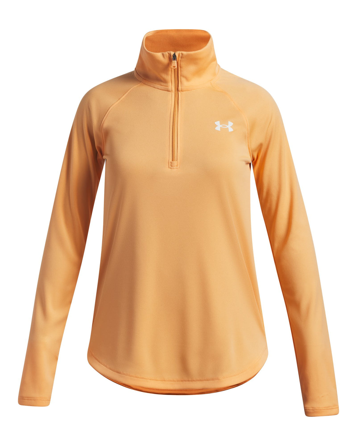 UA Tech™ Wordmark Girls' ½ Zip - Orange