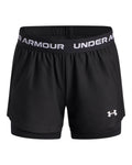 UA Tech™ Play Up Girls' 2-in-1 Shorts - Black