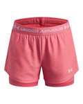 UA Tech™ Play Up Girls' 2-in-1 Shorts - Pink