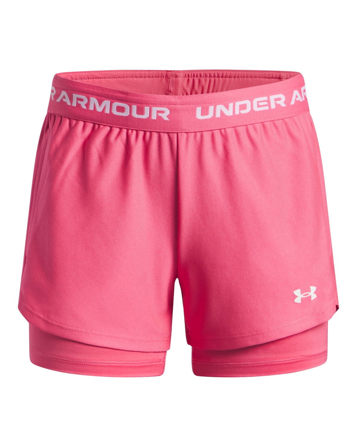 UA Tech™ Play Up Girls' 2-in-1 Shorts - Pink