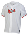 UA Utah Collegiate Baseball Unisex Replica Jersey - White