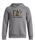 UA Freedom Big Flag Logo Boys' Hoodie - Gray