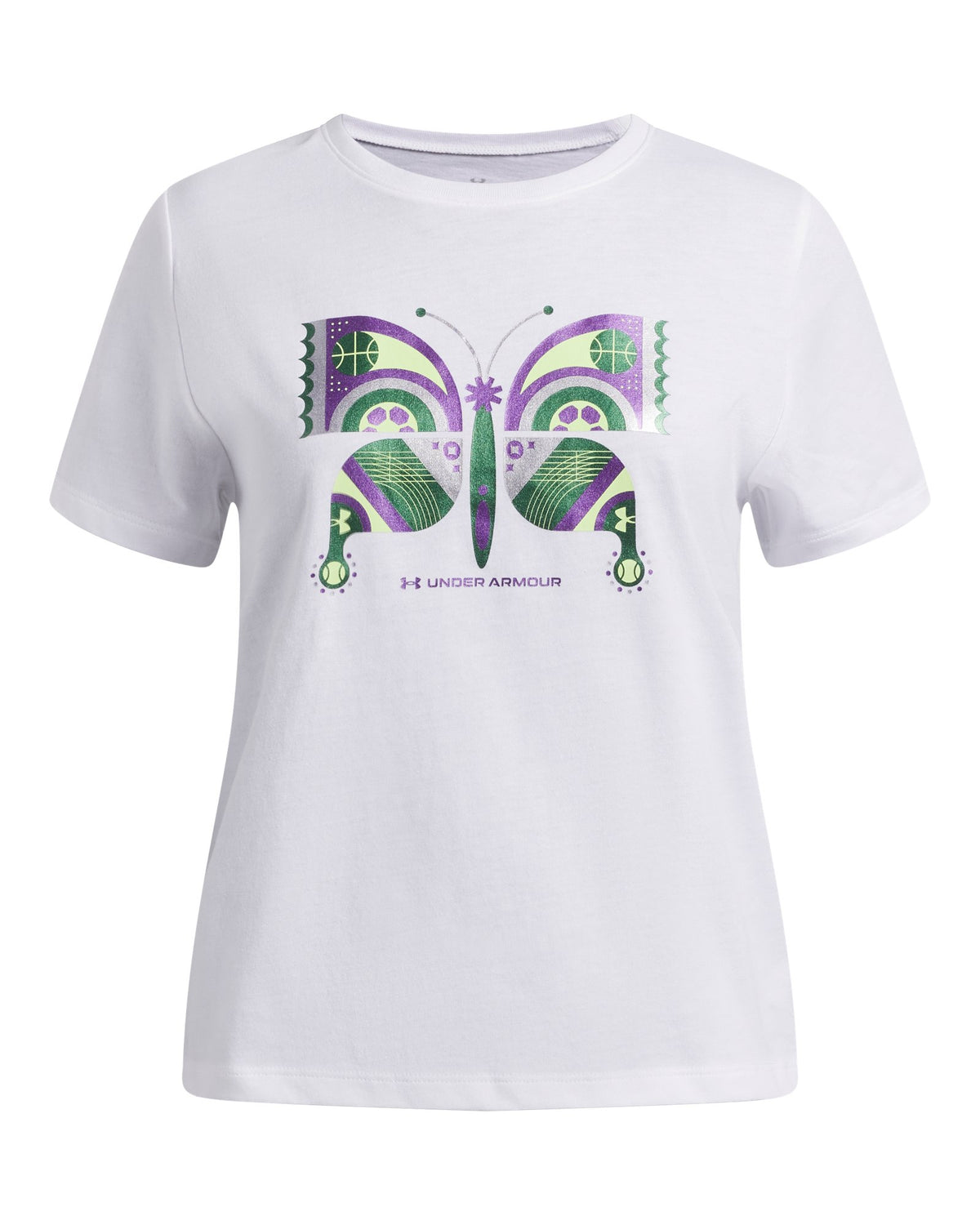 UA Branded Sport Girls' Short Sleeve - White