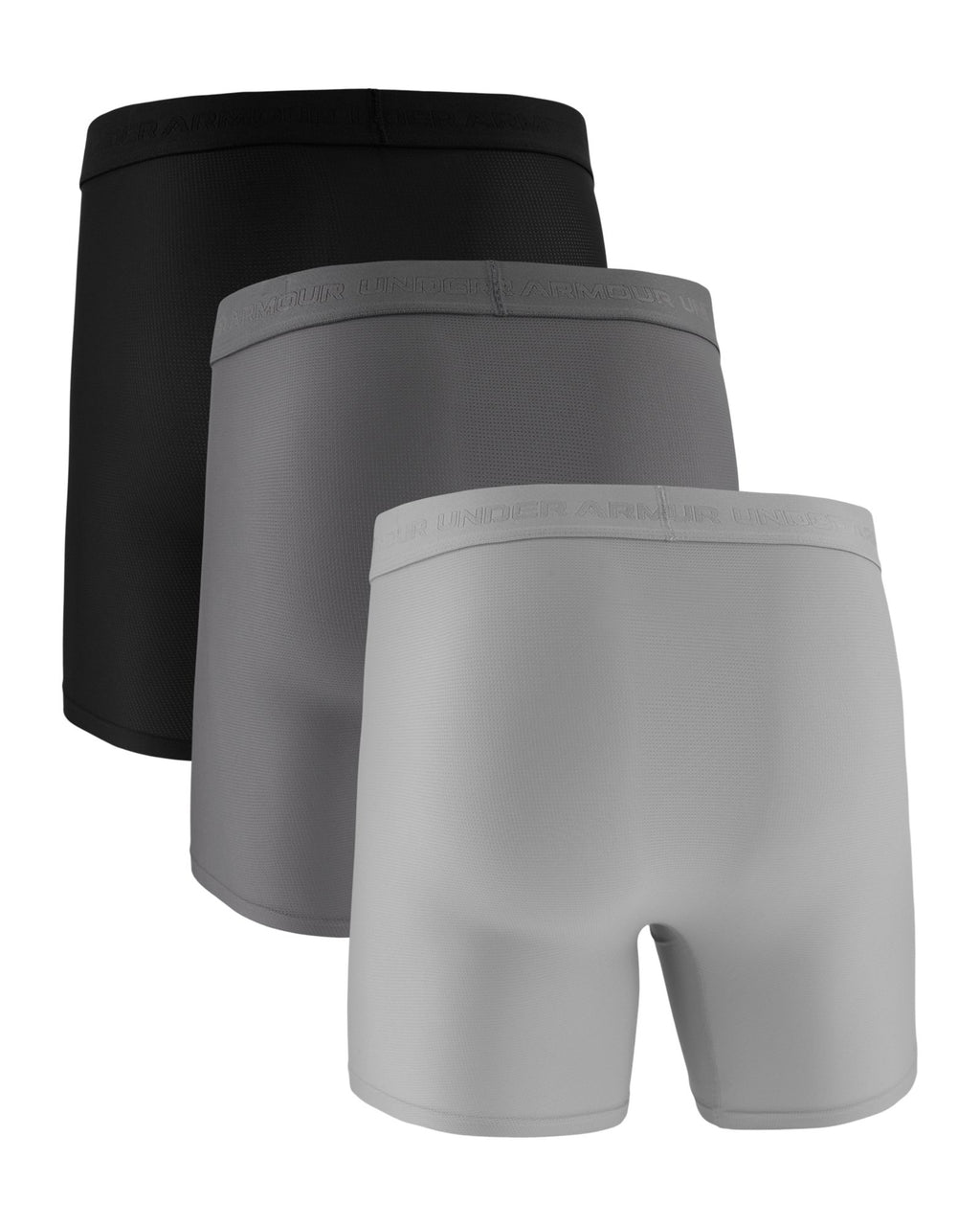 UA Performance Tech Mesh Mod Men's 6" 3-Pack Boxerjock® - Gray