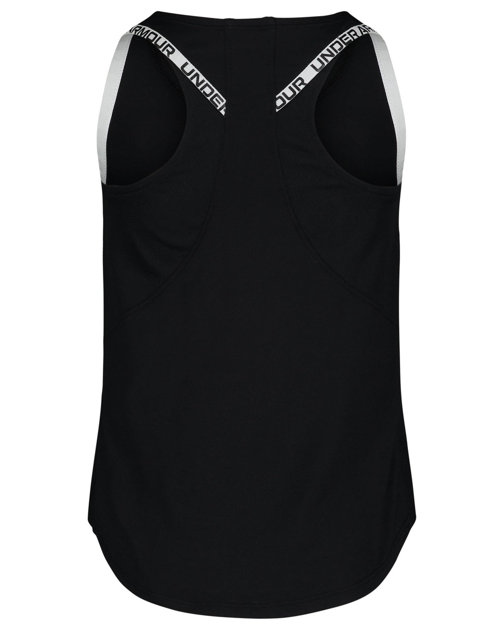 UA Knockout Logo Mesh Panel Little Girls' Tank - Black