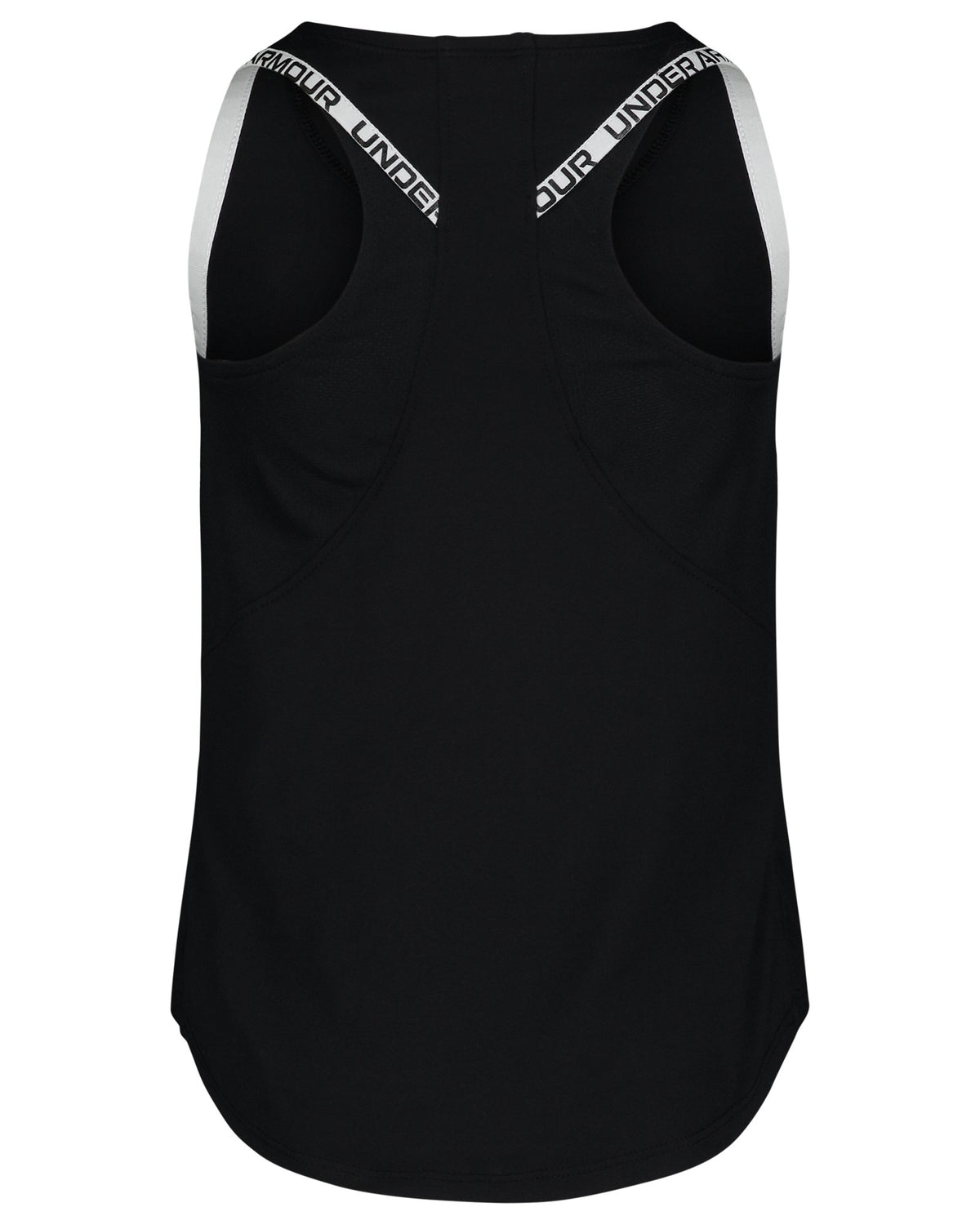 UA Knockout Logo Mesh Panel Little Girls' Tank - Black