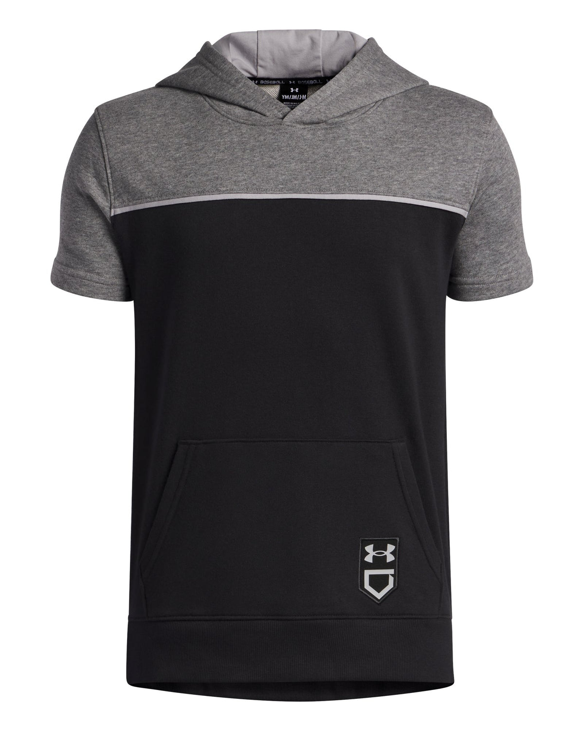 UA Utility Boys' Short Sleeve Hoodie - Black