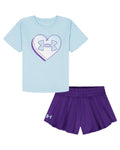 UA Flare Little Girls' Shorts Set - Blue