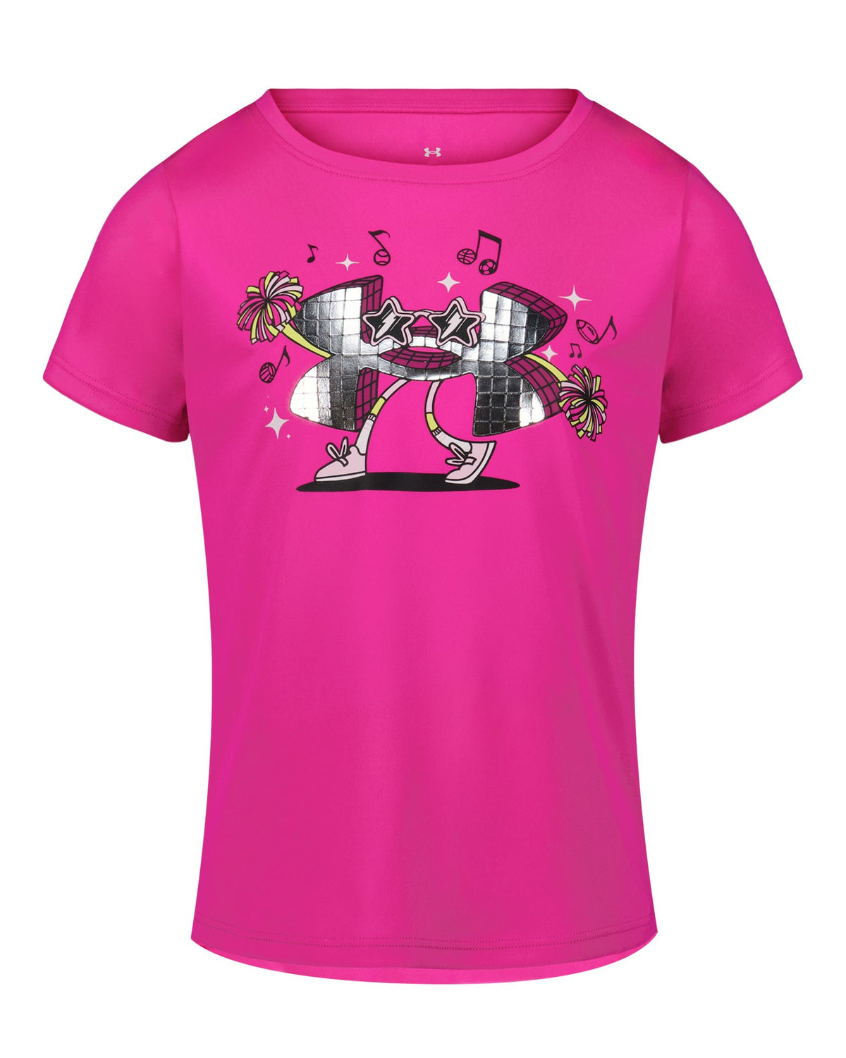 UA Tech™ Disco Little Girls' Short Sleeve - Pink