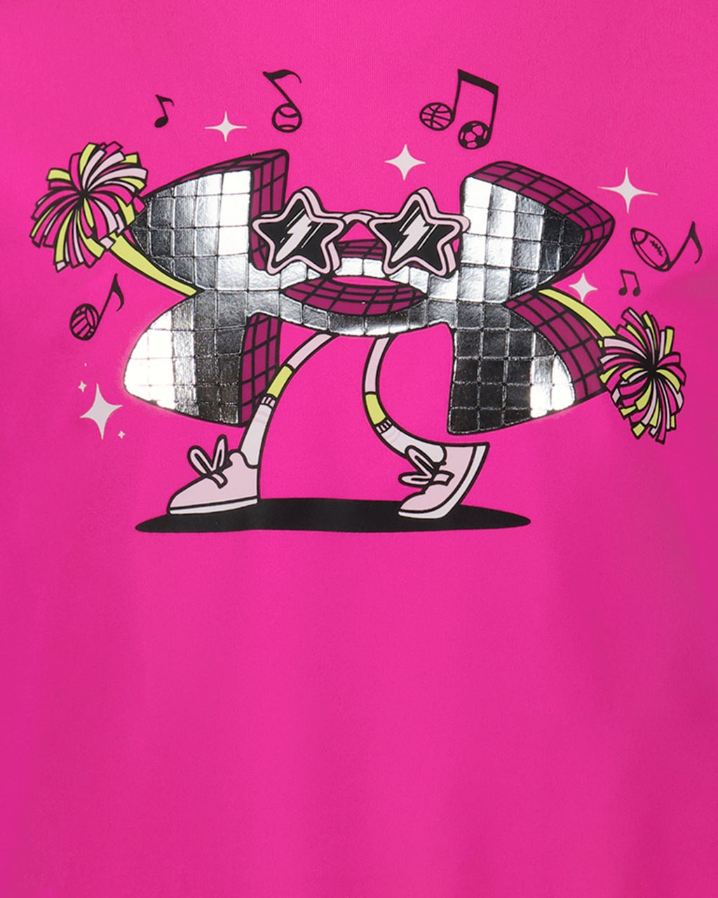 UA Tech™ Disco Little Girls' Short Sleeve - Pink