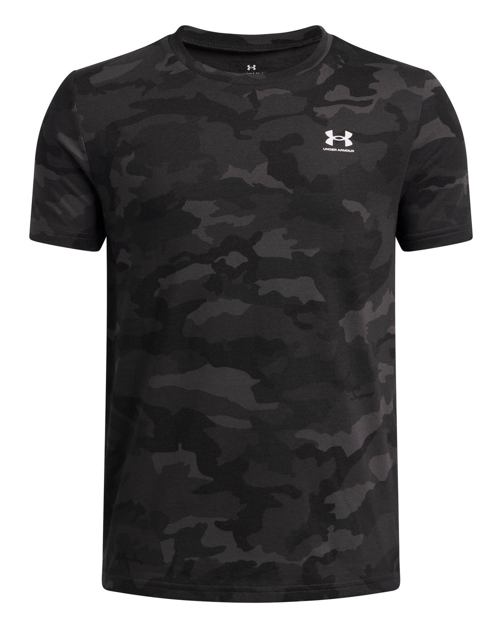 UA Camo Printed Boys' Short Sleeve - Black