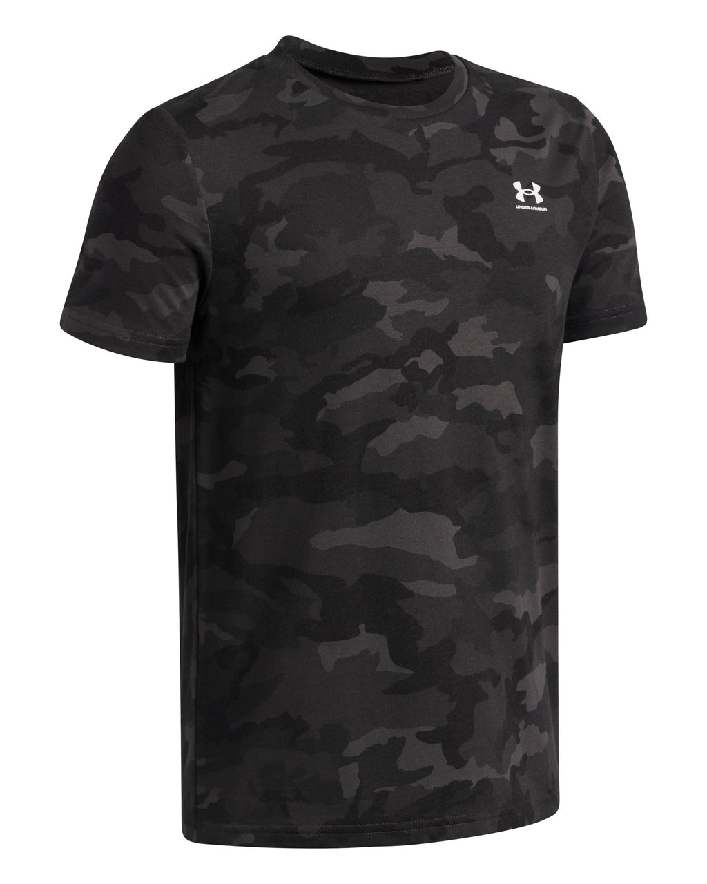 UA Camo Printed Boys' Short Sleeve - Black