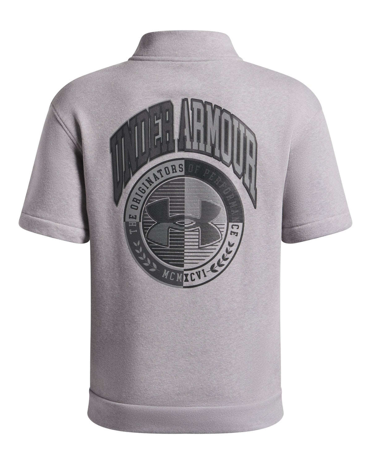 UA Rival Fleece Boys' Short Sleeve ¼ Zip - Gray