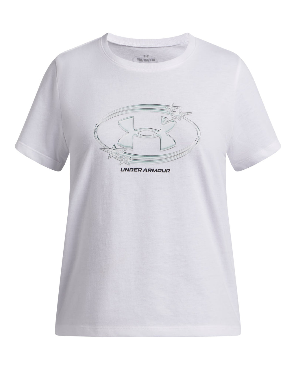 UA Star Logo Lockertag Girls' Short Sleeve - White