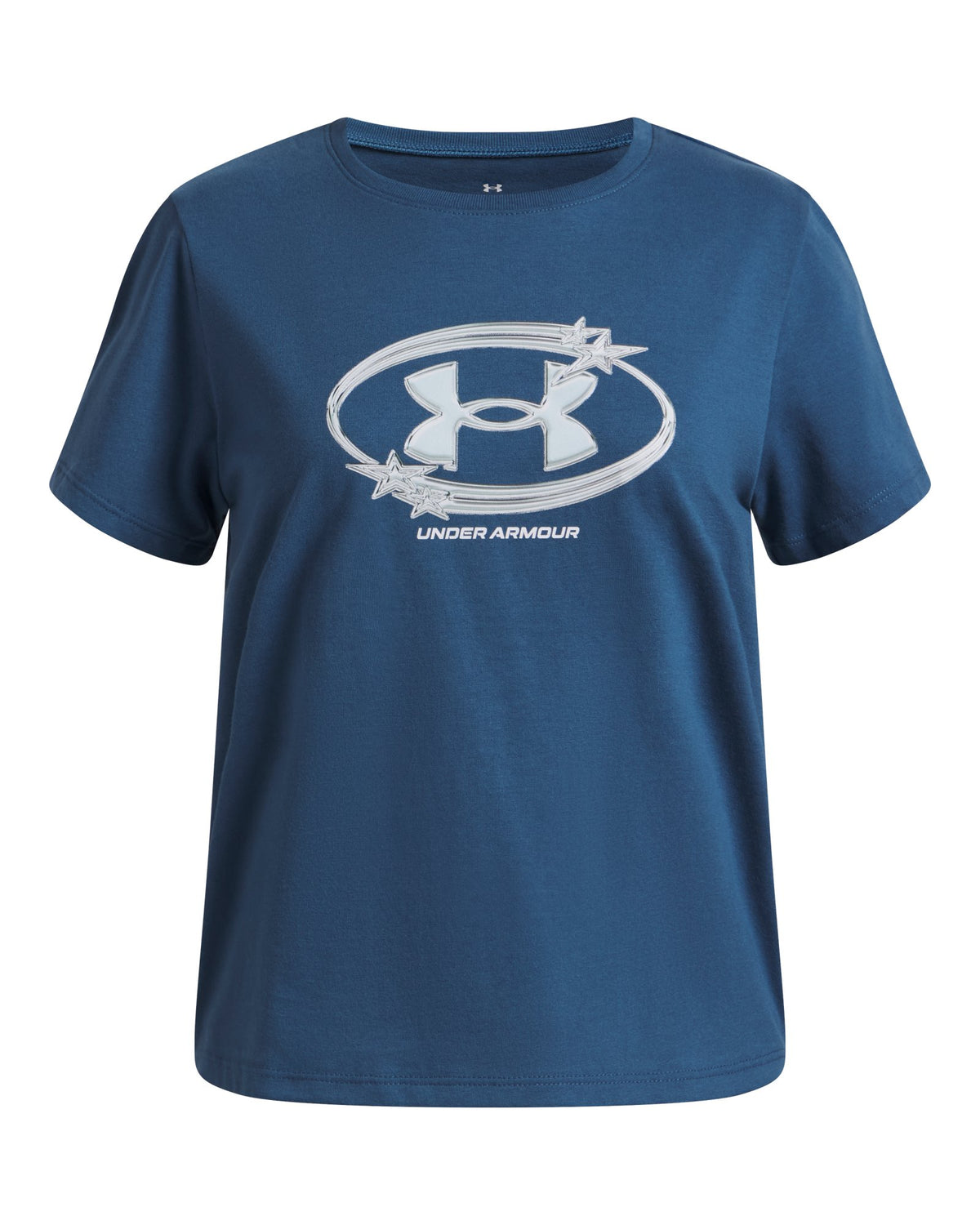UA Star Logo Lockertag Girls' Short Sleeve - Blue
