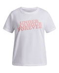 UA Forever Girls' Short Sleeve - White